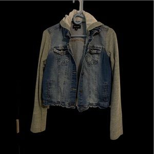 Woman's Hooded Denim Jacket New Look Size L
